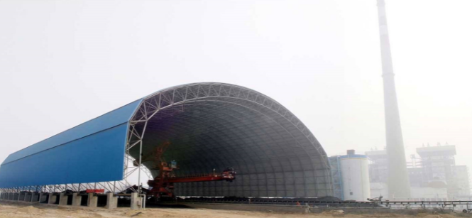 陕西东岭冶炼有限公司煤场全封闭网构大棚项目